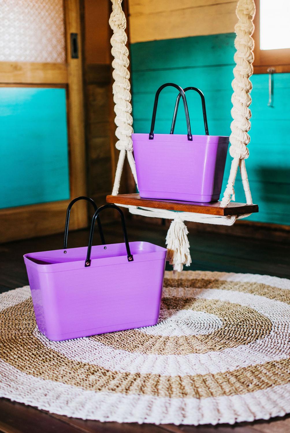 Hinza Tote Purple Green Plastic