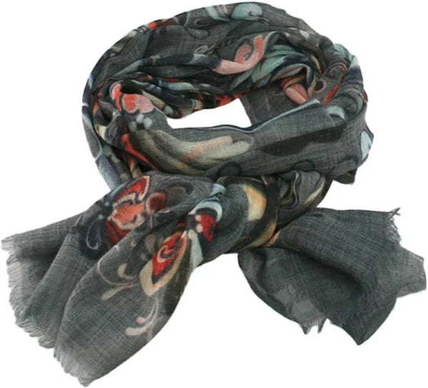 Scarf Rosemaling Wool Suzanne Toftey