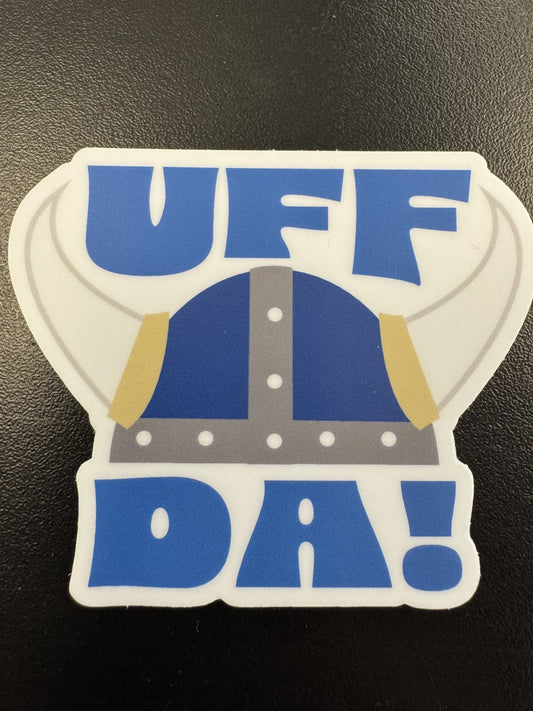 Sticker Uff Da Viking Helmet Cindy Lindgren
