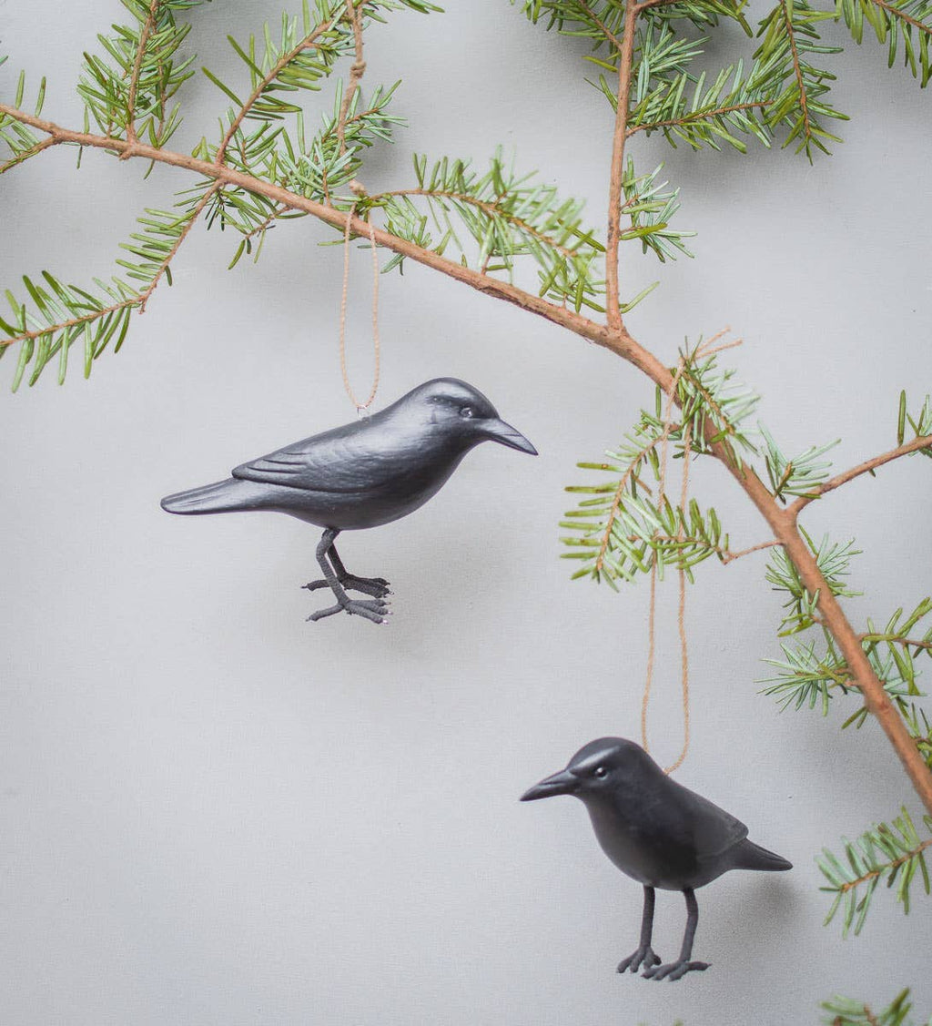 Mini Crow | Hand Carved Wood Sculpture | 3.5"H