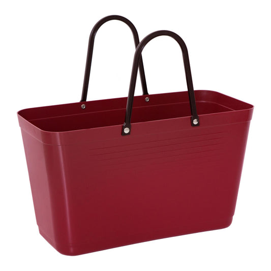 Hinza Tote Maroon Green Plastic