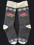 Sock Viking Knit Wool - Viking Ship