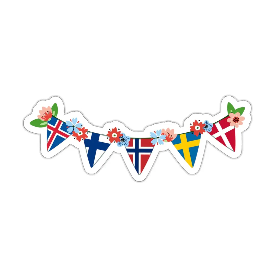Sticker Nordic Flag Garland