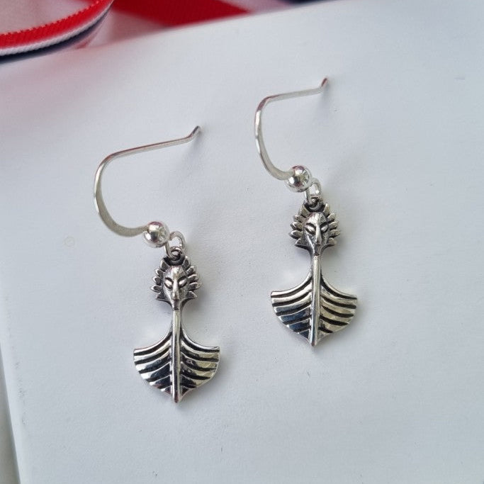 Viking Ship Sterling Earring