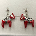 Dala Horse Earring Red Sterling
