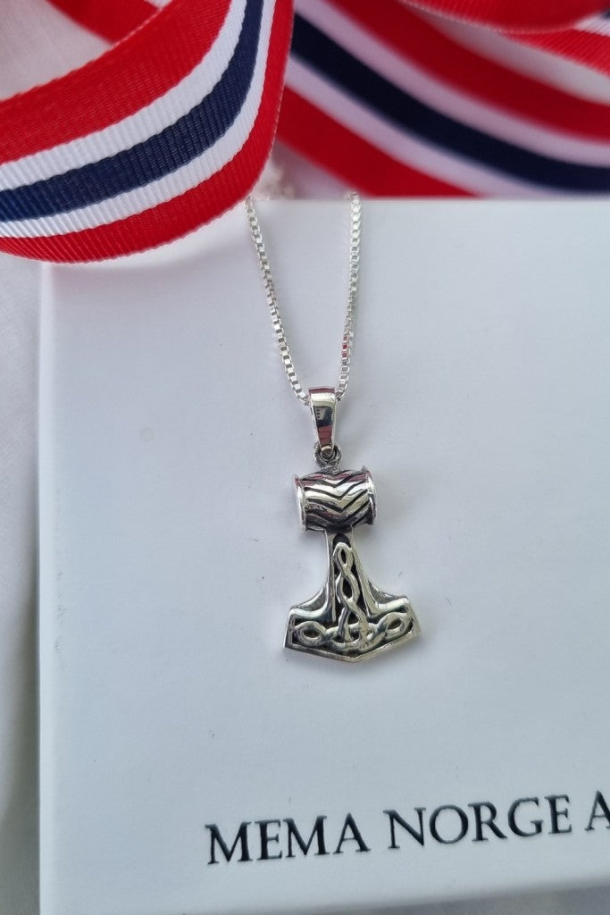 Thors Hammer Necklace Silver