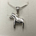 Dala Horse Necklace Sterling