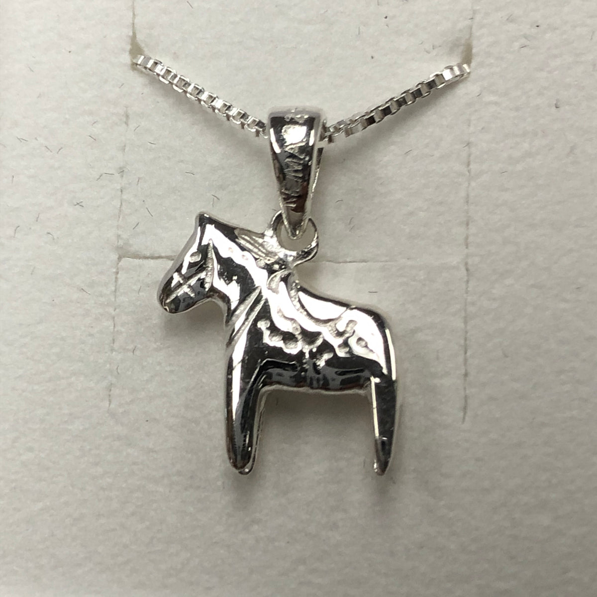 Dala Horse Necklace Sterling