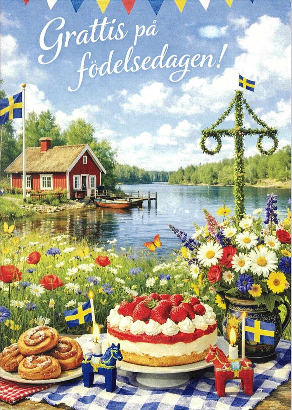 Swedish Birthday Card
