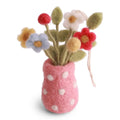 Gry & Sif Vase w/Dots & Flowers