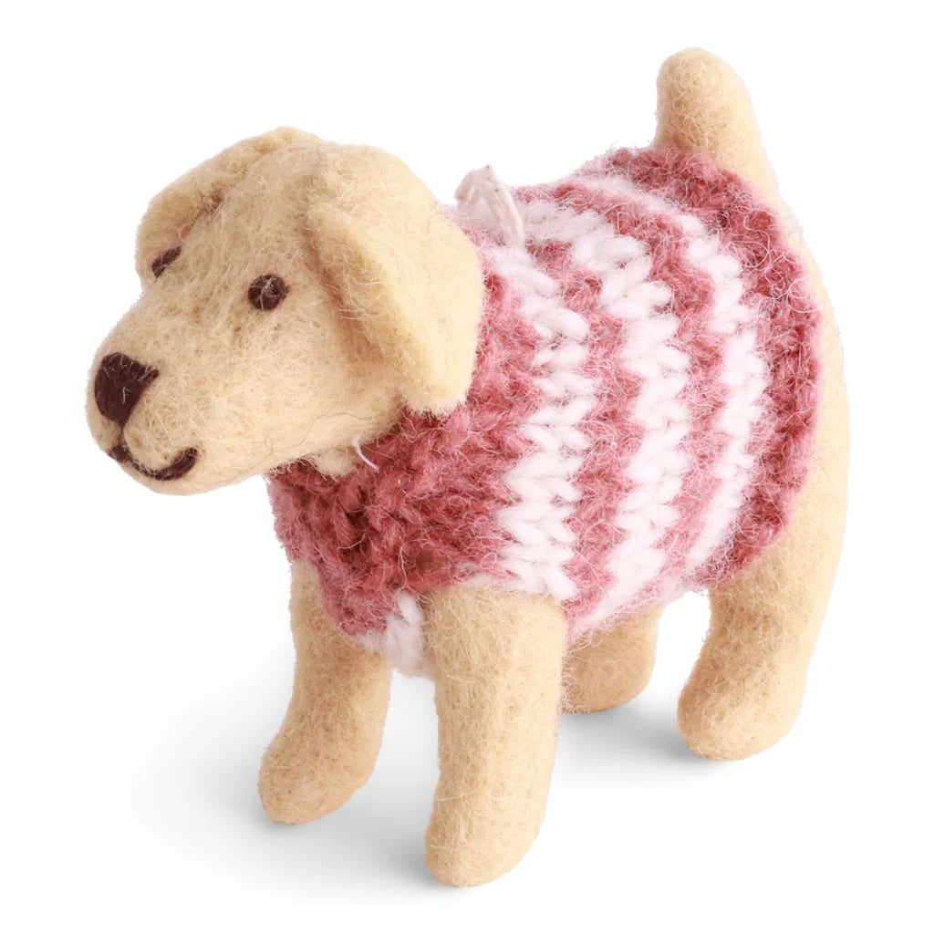 Gry & Sif Dog - Labrador w/Knitted Sweater