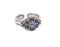 Sylvsmidja Ring Bunad Blue Stone Solje