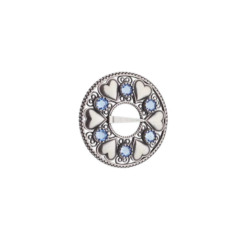 Brooch Pin with Blue Stones Sylvsmidja