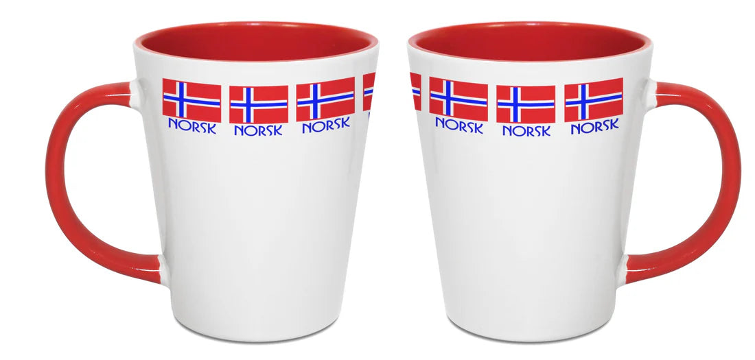 Mug Latte Norwegian Flag