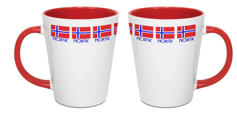 Mug Latte Norwegian Flag