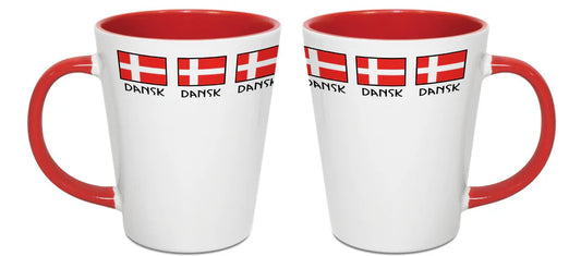 Mug Latte Danish Flag