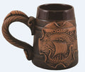Large Viking Ship Brown Ceramic Mug