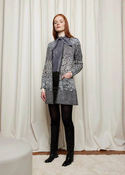 Oleana Flowerlace Long Cardigan 196