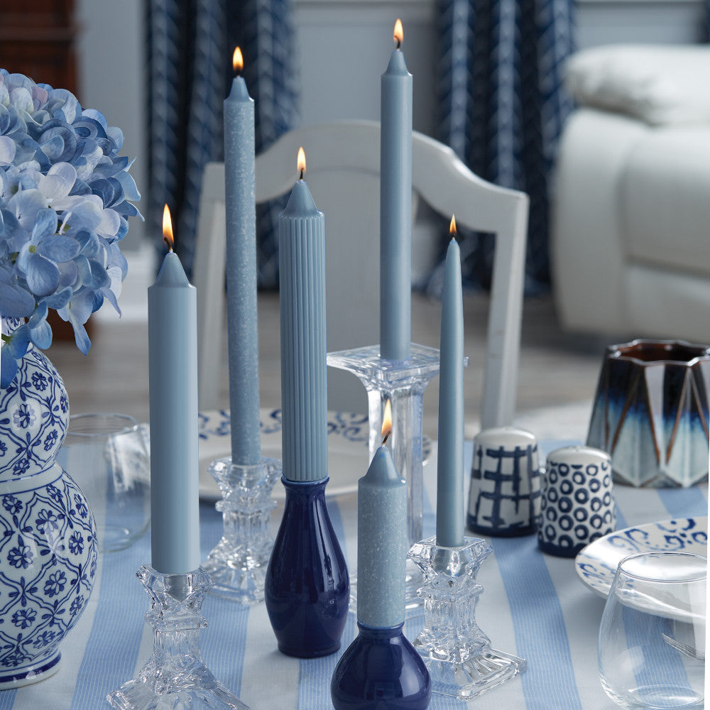 Root Dinner Candle Williamsburg Blue 9"
