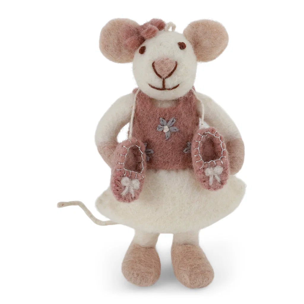 Gry & Sif Ballerina Mouse w/Ballerina Shoes & Bow