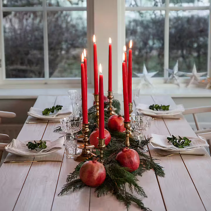 Llijeholmens Taper Candle Red