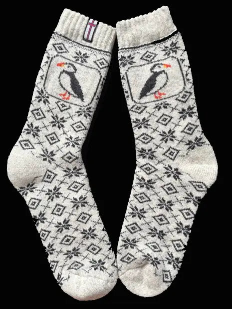 Sock Wool Wear Nordic Puffin