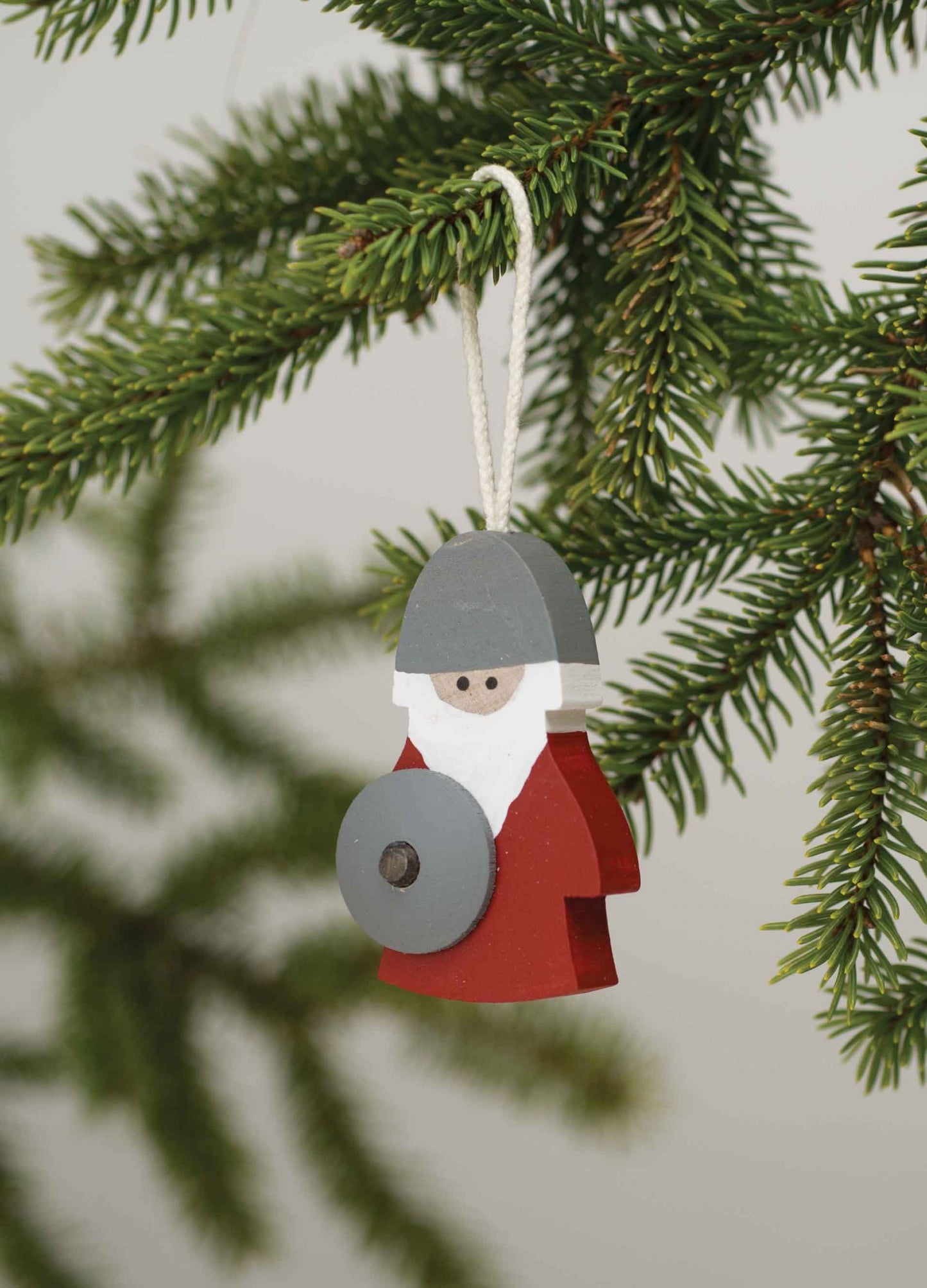 Ornament Wood Viking w/Shield