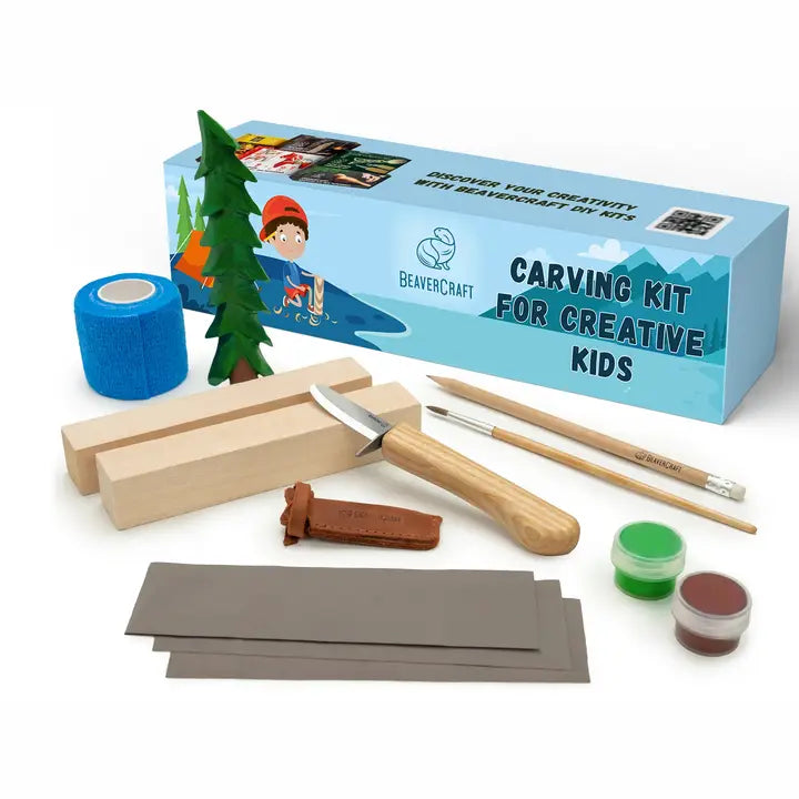Spruce Tree Starter Carving Kit