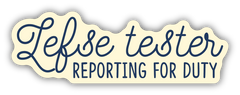 Sticker Lefse Tester