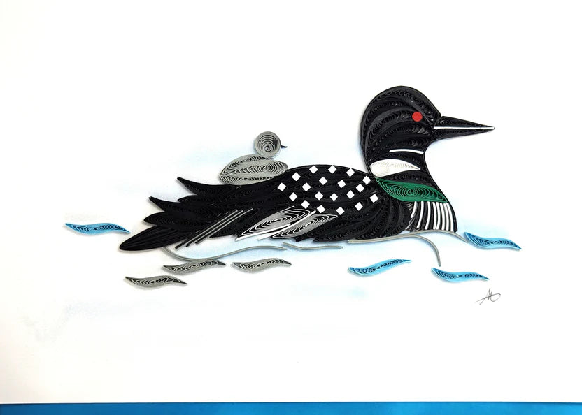 Loon Quilled Card