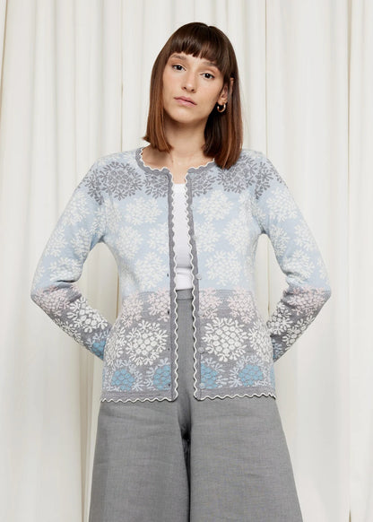 Oleana Scallop Edge Cardigan 329
