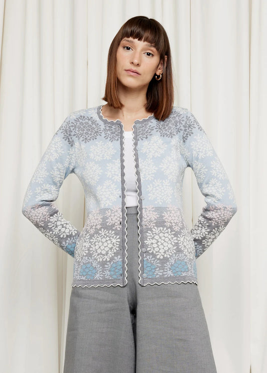 Oleana Scallop Edge Cardigan 329