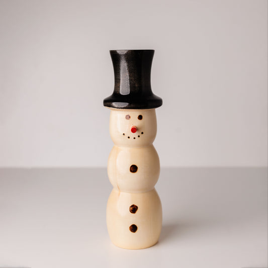 Wood Snowman Top Hat Medium