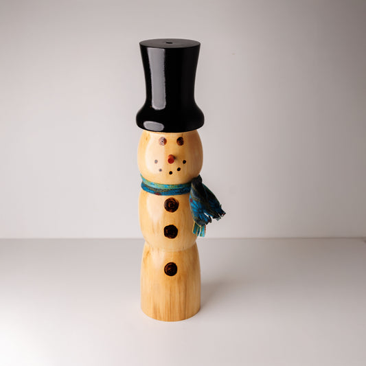 Wood Snowman Top Hat Large