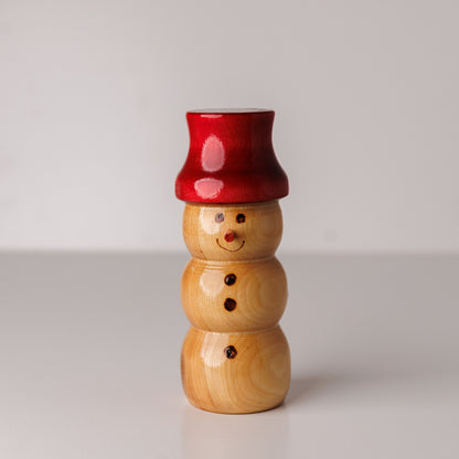 Wood Snowman Top Hat Small