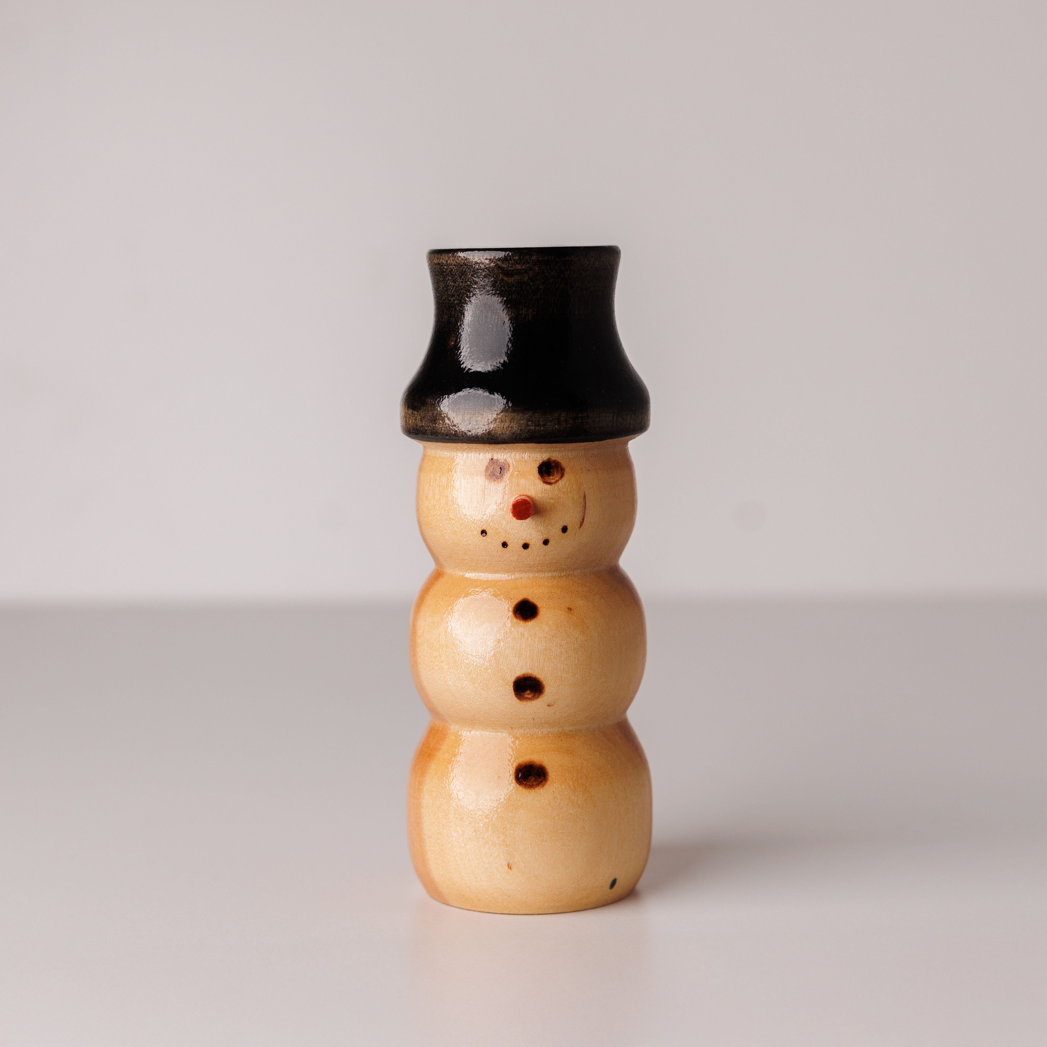Wood Snowman Top Hat Small