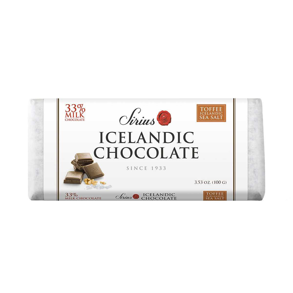 Sirius 33% Milk Chocolate Toffee 1 Bar