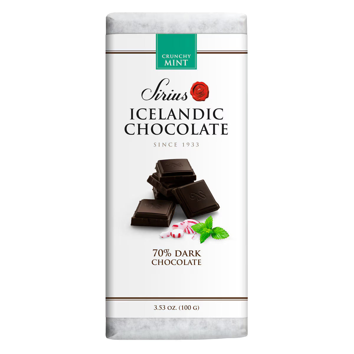 Sirius 70% Dark Chocolate Crunchy Mint 1 Bar