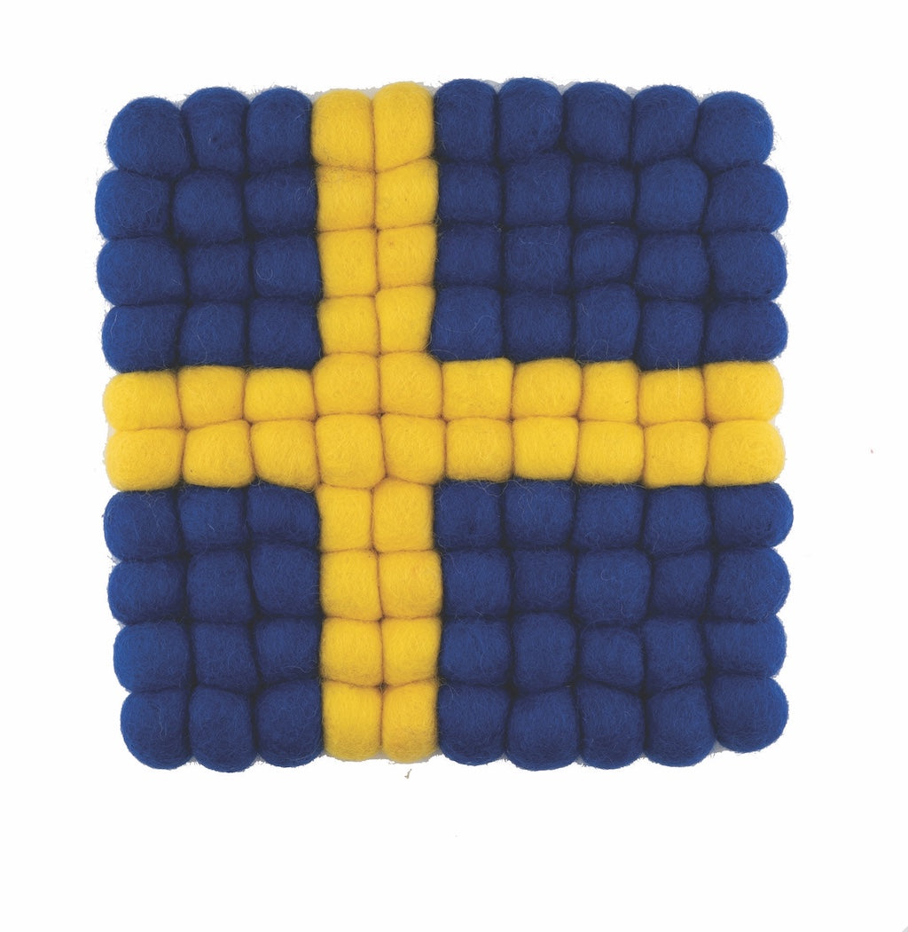 Square Wool Trivet Flags