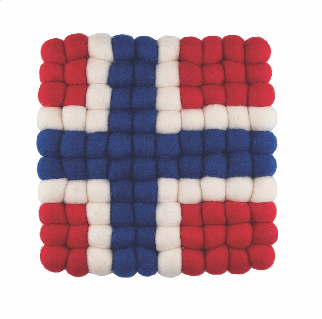 Square Wool Trivet Flags