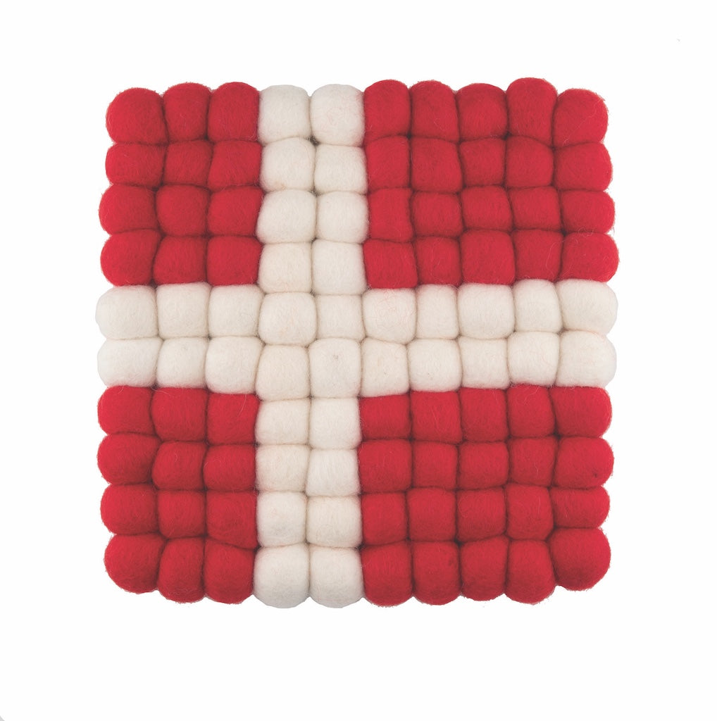 Square Wool Trivet Flags