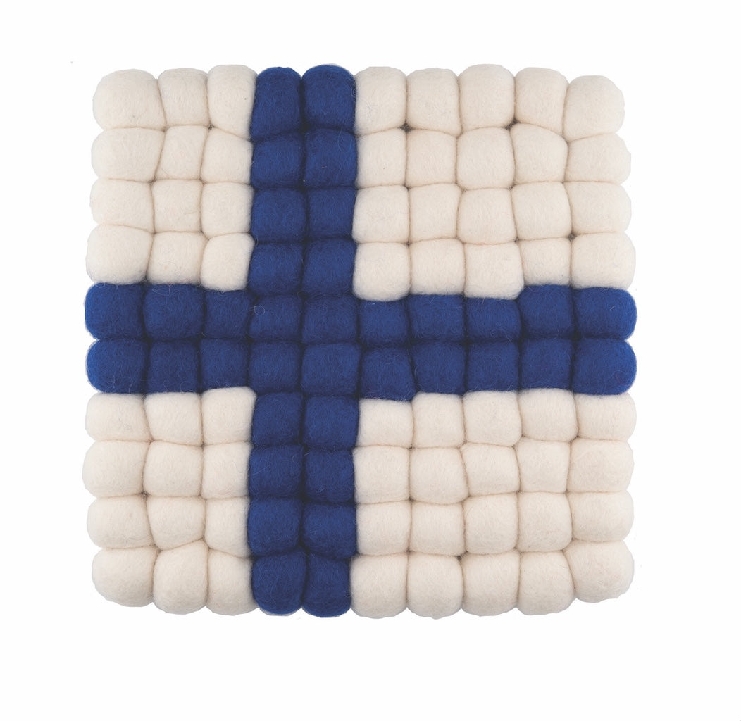 Square Wool Trivet Flags