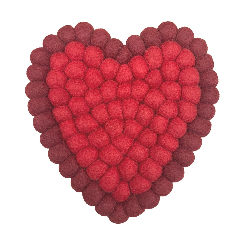 Heart Wool Trivet
