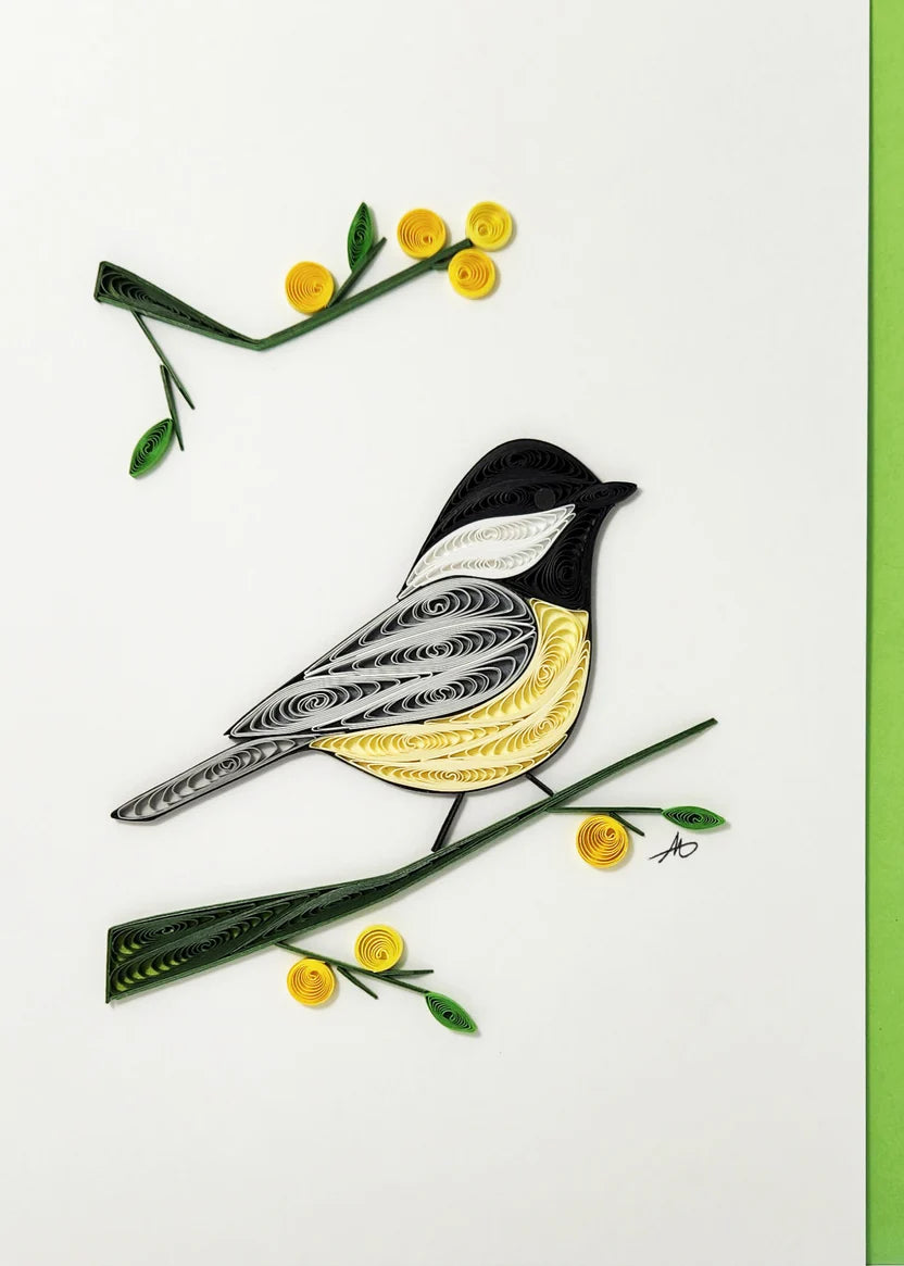 Chickadee Quilled Card