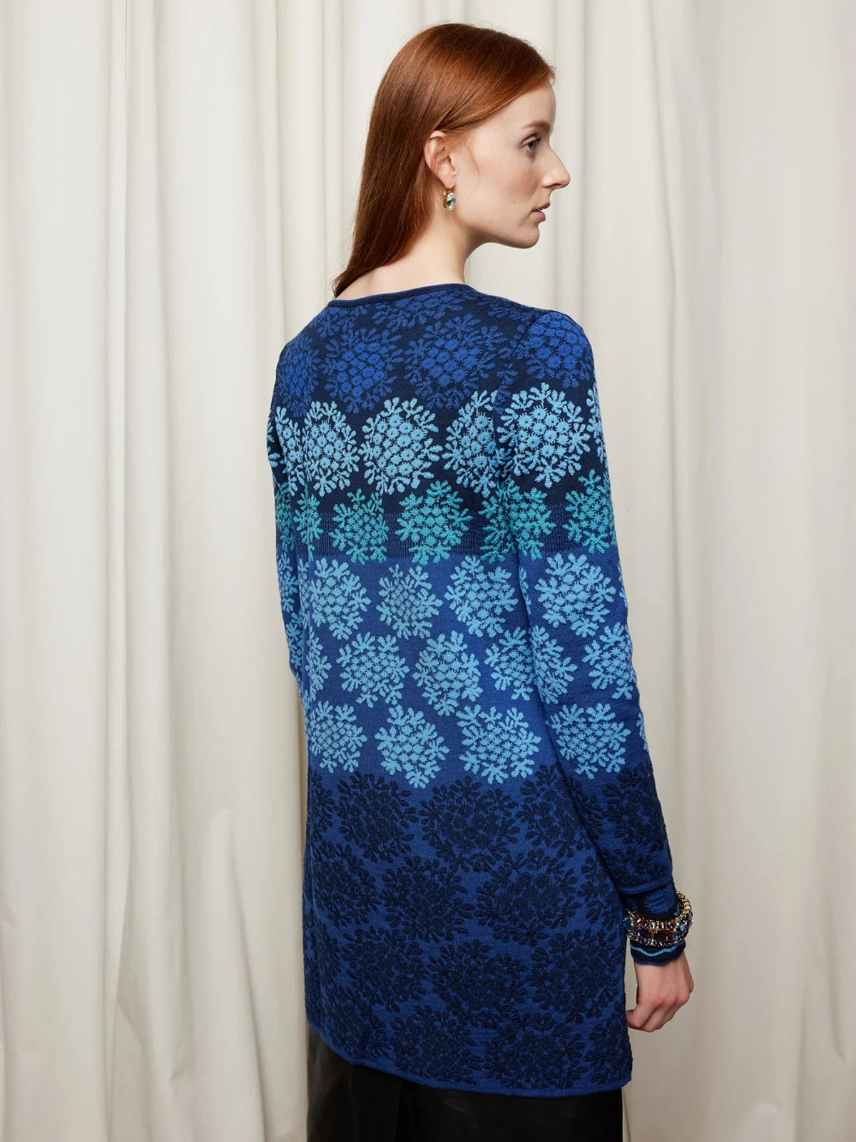 Oleana Snow Crystal Long Cardigan 330