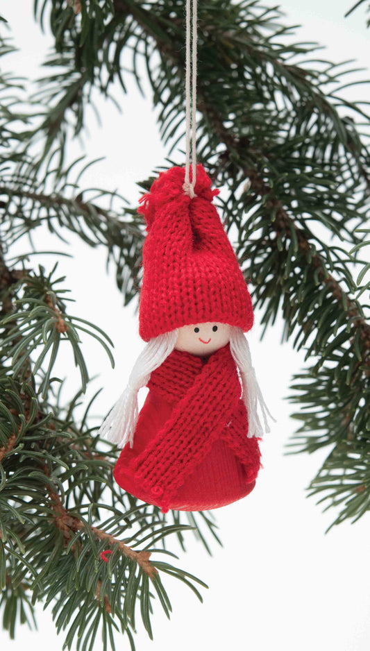 Ornament Scarf Tomte Girl