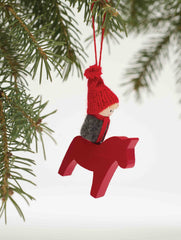 Tomteboy on Dala Horse Ornament