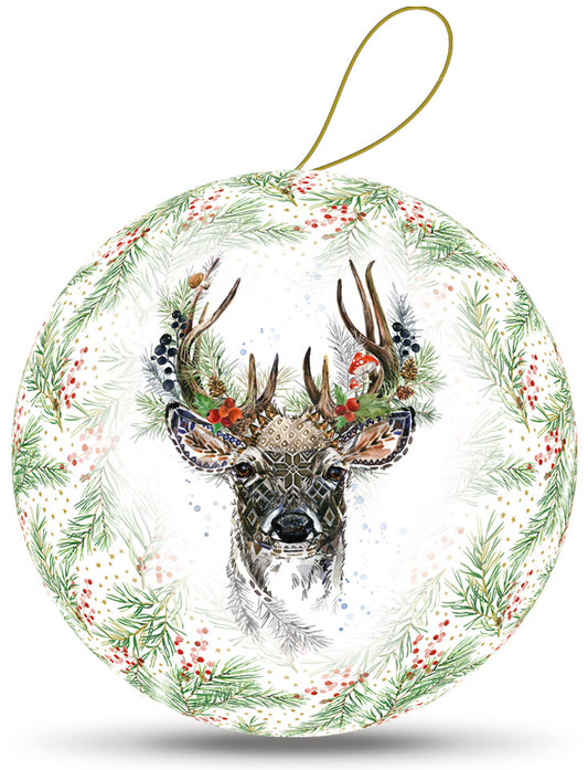 Ball Ornament Forest Reindeer