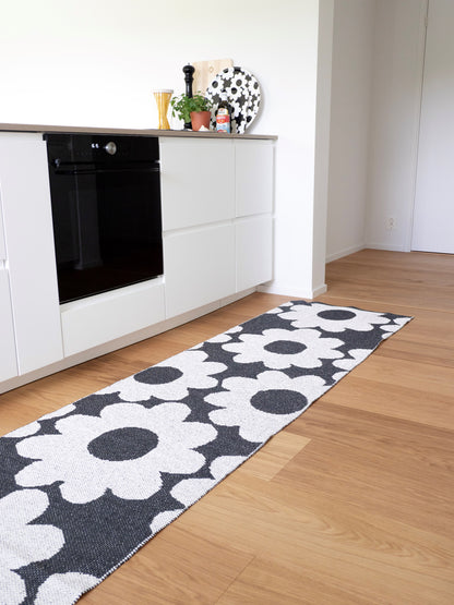 Rug Rotor Flora Black/White