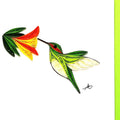 Hummingbird Quilled Card